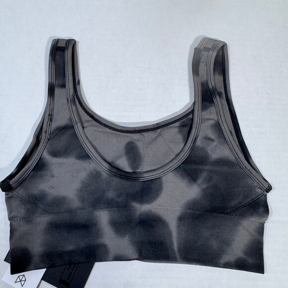 Rawgear Grey Black Tie Dye Wireless Pullover Sports Bra Size Small NWT - Picture 2 of 5